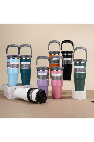 Wolawood Ultra Premium Life Outdoor Seyahat Ev Ofis İçin Isı Yalıtımlı Kupa Bardak Termos Paslanmaz Çelik Matara Vakumlu Suluk Mug Özel Üretim ürün görseli 1