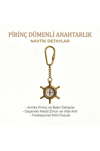 Wolawood Limited Edition Pirinç Marin & Yüksek Kalite Antik Temalı, Hediyelik Anahtarlık Aksesuar Koleksiyon Ürünü Vintage Tasarım Sınırlı Sayıda Özel Üretim Premium Seri ürün görseli 1