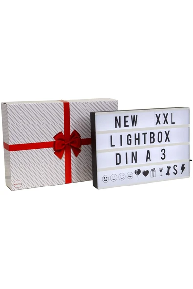 Wolawood Mesaj Tabelası LED Işıklı Yazı Panosu Lightbox Dekor USB'li Pilli Harfli Gece Lambası Hediyelik Set ürün görseli 1