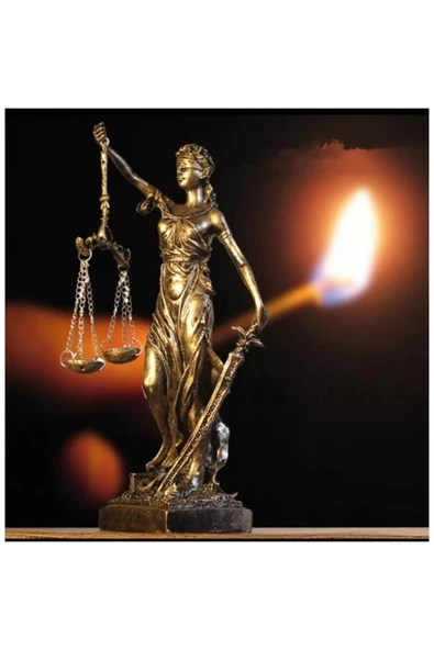 Wolawood Adalet Heykeli Themis Dekoratif Biblo Masaüstü Ofis Hukuk Bürosu Dekoru Özel Hediyelik Aksesuar ürün görseli 1