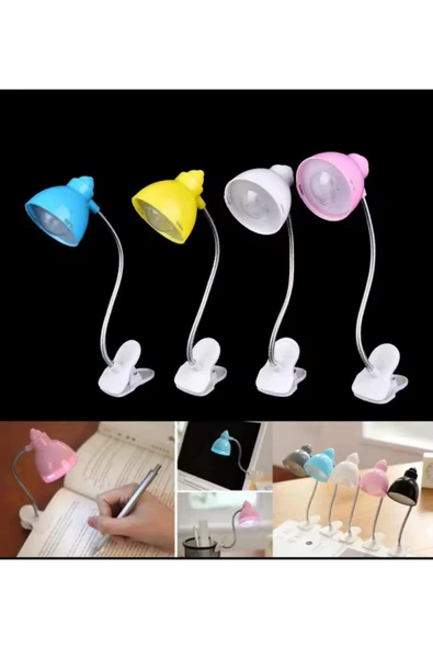 Wolawood Mandallı Masa Lambası Ayarlanabilir Klipsli Mini Led Okuma Işığı Taşınabilir Gece Lambası ürün görseli 1