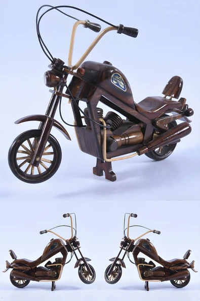 Wolawood Hint Gülü Ağacı Üretim Doğal Rosewood Motosiklet Biblo Ev Oda Ofis İşyeri İçin Dekoratif Hediyelik ürün görseli 1