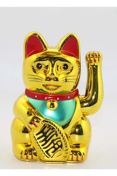 RaHan Maneki Neko Feng Shui Bereket Şans Mutluluk Çağıran Şans Kedisi Pilli Hareketli Pati Feng Shui Büyük ürün görseli 1