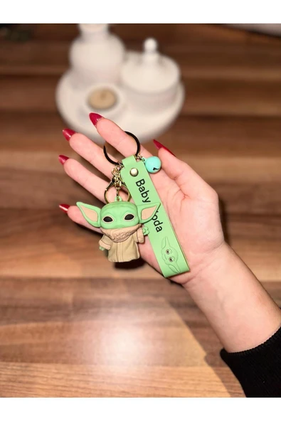 MODAACCESORİES Baby Yoda Üç Boyutlu Büyük Boy Silikon Anahtarlık ürün görseli 1