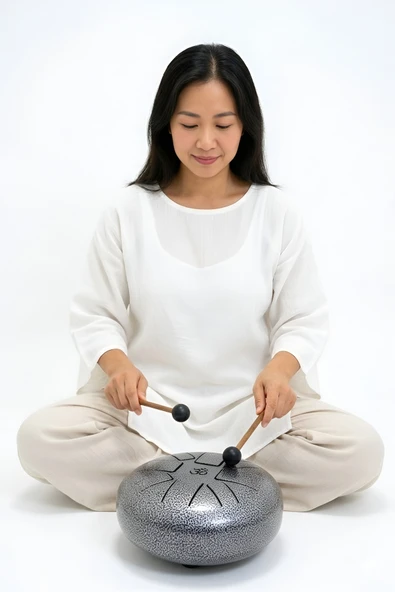 Wolawood Handpan Tongue Drum Meditasyon Davulu Yoga Çanı Metal Tibet Enerji Frekans Şifa Terapisi Ses Aleti ürün görseli 1
