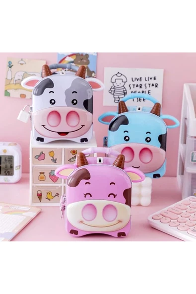 Wolawood Özel Karakterli Metal Kilitli Kumbara Para Kutusu Tatlı Şirin Mini Güvenli Kasa Renkli Hediyelik ürün görseli 1