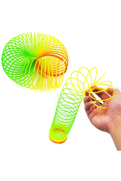 Wolawood Rainbow Gökkuşağı Stres Yayı Kutulu Renkli Slinky Oyuncak Esnek Plastik Eğlence Oyuncağı Çocuk Yetişkin Antistres Oyunu ürün görseli 1