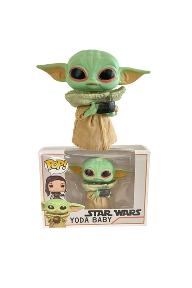 happystoretr Baby Yoda Pop Grogu Mandalorian Bebek Yoda Oyuncak 15 cm ürün görseli 1