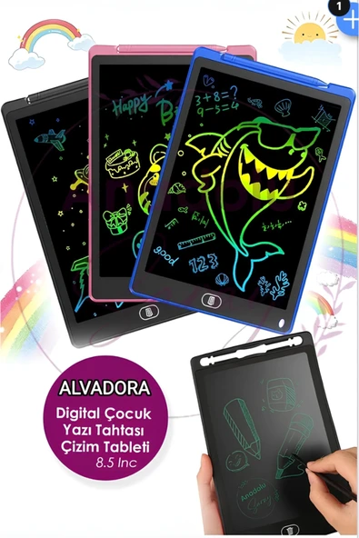 Wolawood Eğitici Modern LCD Yaz Çiz Boz Tablet Çocuklar İçin Kalemli, Taşınabilir, Silinebilen Dijital Çizim ürün görseli 1