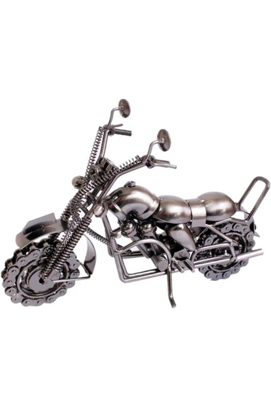 EXENET El Yapımı Dekoratif Metal Motorsiklet Vintage Koleksiyon Motor Masaüstü Aksesuar Özel Hediyelik Eşya ürün görseli 1