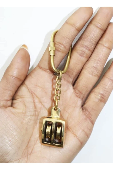 Wolawood Özel Üretim Pirinç Anahtarlık Retro Vintage Tasarım Şık Dayanıklı Metal Hediyelik Aksesuar ürün görseli 1