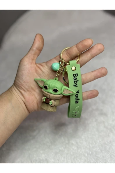 MODAACCESORİES Baby Yoda Üç Boyutlu Büyük Boy Silikon Anahtarlık&çanta Süsü ürün görseli 1