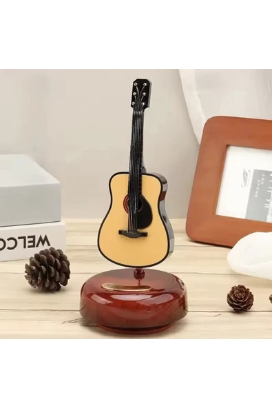Wolawood Kurmalı Enstrüman Müzik Kutusu Nostaljik Melodili Dekoratif Hediyelik Özel Tasarım Klasik Koleksiyon ürün görseli 1