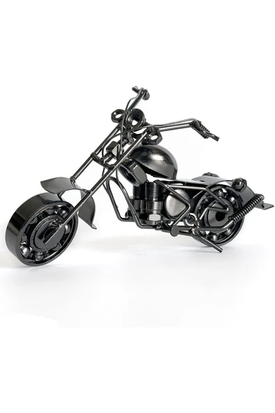 EXENET El Yapımı Dekoratif Metal Motorsiklet Vintage Koleksiyon Motor Masaüstü Aksesuar Özel Hediyelik Eşya ürün görseli 1