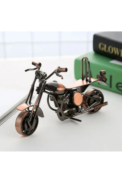 Wolawood El Yapımı Metal Dekoratif Motosiklet Retro Vintage Antik Model Masaüstü Aksesuar Koleksyon Hediyelik ürün görseli 1