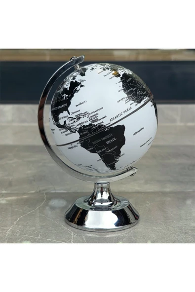 Store Metal Ayaklı Dekoratif Dünya Küresi 16 Cm Masaüstü Ofis Dünya Haritası ürün görseli 1