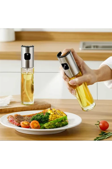 EXENET Cam Şişe Sprey Yağdanlık Şık Pratik Tasarım Kolay Kullanımlı Mutfak Yardımcısı Sağlıklı Yağ Kontrolü ürün görseli 1