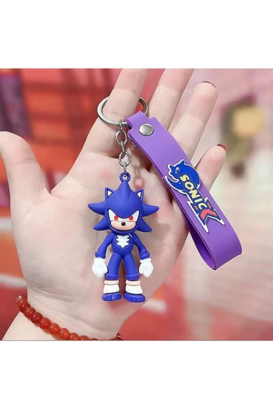 EXENET Kirpi Sonic Anahtarlık 3D Tasarım Hediyelik Şirin Aksesuar Trend Çanta Süsü Koleksiyonluk Özel Ürün ürün görseli 1