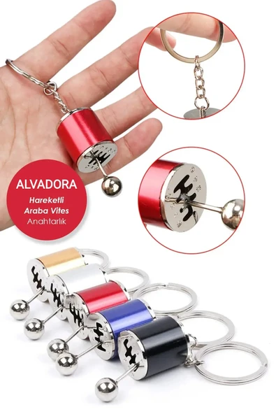 Wolawood Araba Vitesi Şeklinde Metal Anahtarlık Spor Vites Tasarımlı Şık Otomobil Aksesuarı Hediyelik Model ürün görseli 1