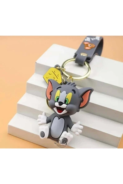 Mel's Accesoriess Yeni Lüks Üç Boyutlu Silikon Tom Karakter (1 Adet)anahtarlık Çanta Aksesuarı Ve Çocuk Oyuncağı ürün görseli 1