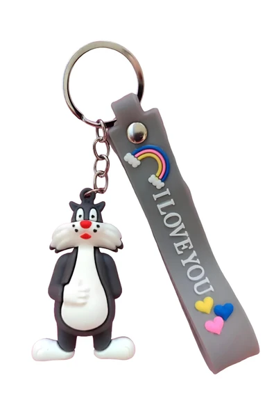Wolawood Özel 3D Çizgi Film Karakterli Anahtarlık Sevimli Maskot Figürlü Çanta Süsü Şirin Hediyelik Aksesuar ürün görseli 1