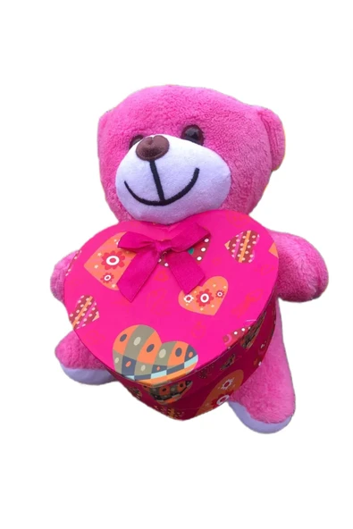 Sarego Kalp Kutu Peluş Ayıcık Tatlı Şirin Romantik Aşk Paketi Sürpriz Yumoş Sevgi Kutusu Özel Gün Hediyesi ürün görseli 1