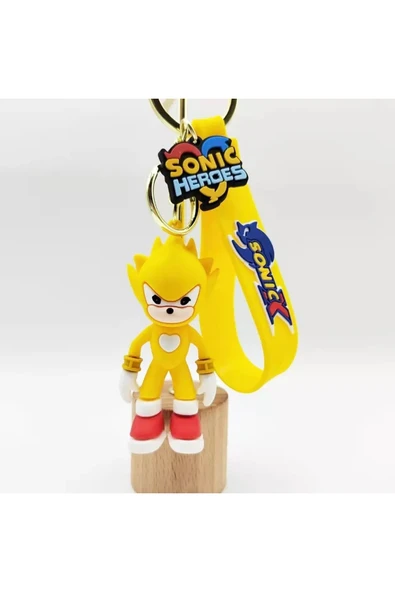 Bade Hediyelik Süper Sonic Kirpi Sonik Sarı Anahtarlık Ve Çanta Aksesuarı ürün görseli 1
