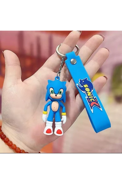 EXENET Kirpi Sonic Anahtarlık 3D Tasarım Hediyelik Şirin Aksesuar Trend Çanta Süsü Koleksiyonluk Özel Ürün ürün görseli 1