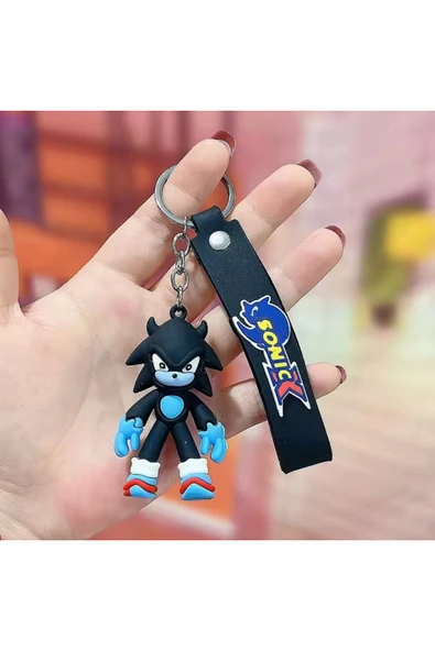 EXENET Kirpi Sonic Anahtarlık 3D Tasarım Hediyelik Şirin Aksesuar Trend Çanta Süsü Koleksiyonluk Özel Ürün ürün görseli 1