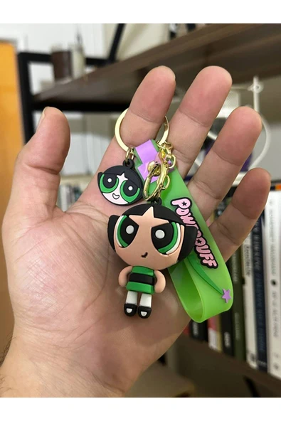 NİNOVA AKSESUAR Powerpuff Girls Karakter Anahtarlık ve Çanta Süsü (Buttercup) ürün görseli 1