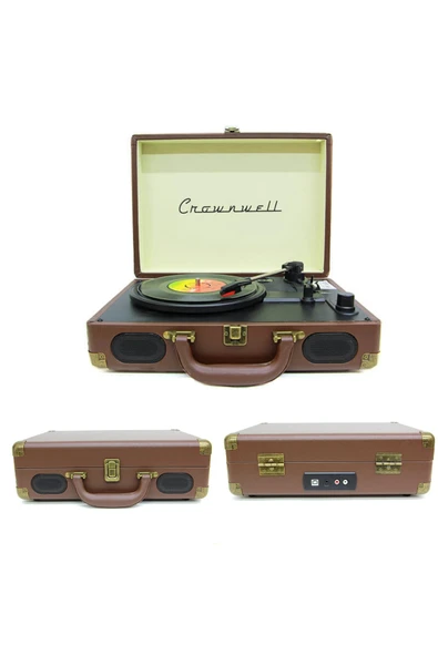 Wolawood Ahşap Nostaljik Pikap Bluetooth & Hoparlörlü Gramofon 33/45/78 Devir Taş ve Plastik Plak Müzik Çalar ürün görseli 1