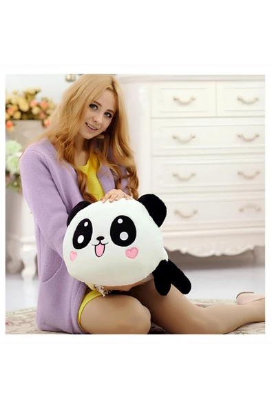 Wolawood Yumoş Pofuduk Panda Yastık Şirin Peluş Uyku Arkadaşı Sarılmalık Sevimli Tatlı Minnoş Hediyelik ürün görseli 1