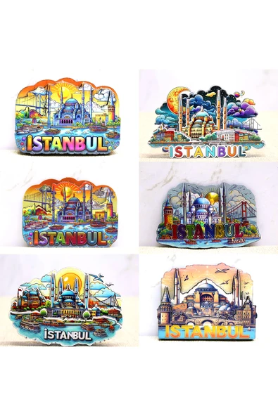 Wolawood Tarihi Şehir İstanbul Temalı Magnet Üç (3) KızKulesi, Boğaz, Sultanahmet, Ayasofya, Galata Hediyelik ürün görseli 1