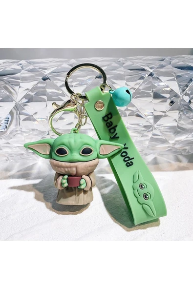 Taşarhome Baby Yoda Anahtarlık Lüks Aksesuarları Kaliteli 3D Vip Figür Yıldız Savaşları The Mandalorian Grogu ürün görseli 1