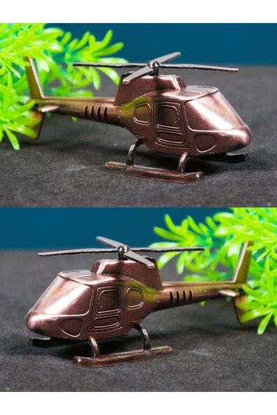 Wolawood El Yapımı Metal Helikopter Retro Tasarım Dekoratif Hediyelik Biblo Ev Ofis İçin Masaüstü Aksesuar ürün görseli 1