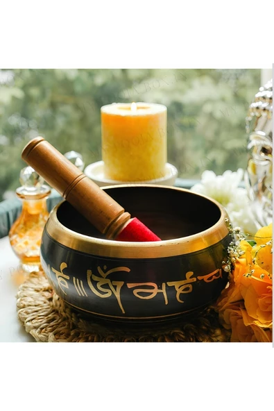 Wolawood El Yapımı Pirinç Meditasyon Yoga Çanı Tokmaklı Tibet Singing Bowl Spiritüel Ses Terapisi Şifa Kasesi ürün görseli 1