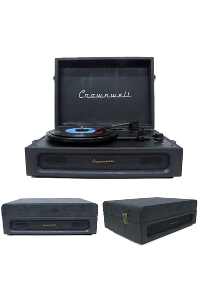 Wolawood Premium Seri Crownwell Casablanca Bluetooth Hoparlör Mevcut Elektronik Pikap Antik Müzik Çalar ürün görseli 1
