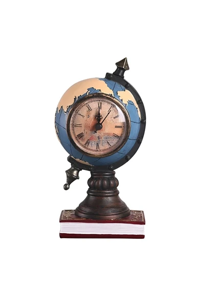 EXENET Özel Üretim Antik Tasarım El Yapımı Dünya Haritası Küresi Vintage Sanatsal İşleme Dekoratif Aksesuar ürün görseli 1