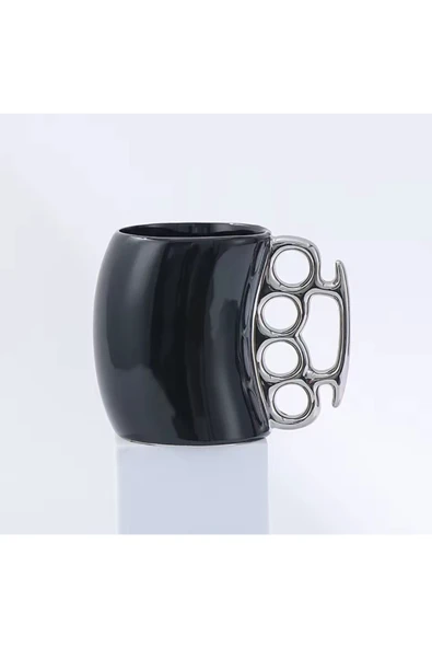EXENET Dört Parmaklı Özel Tasarım Porselen Kupa Bardak Şık  Kulplu Mug  Modern Tasarım ürün görseli 1