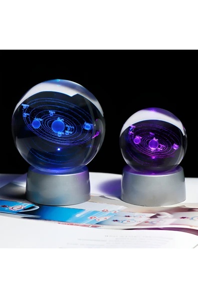 Wolawood Samanyolu Galaksi LED Işık Kristal Cam Kar Küresi Pilli Renk Değiştiren 3D Hediyelik Lamba Dekor Set ürün görseli 1