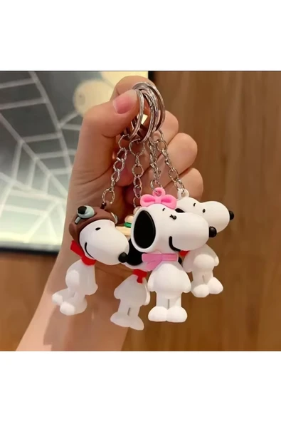 EXENET Snoopy Doog Tasarımlı Tatlı Anahtarlık – Sevimli Şirin Köpek Eğlenceli Hediyelik Süs Aksesuar 1 Adet ürün görseli 1