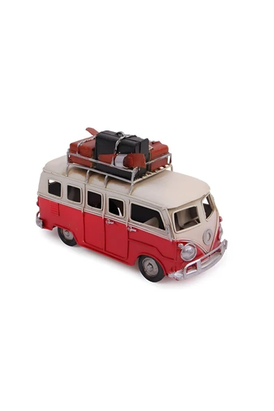 EXENET Vintage Camber Van Classic Vosvos Metal Minibüs Dekoratif Sanat Eseri Nostaljik Masaüstü Aksesuarı ürün görseli 1