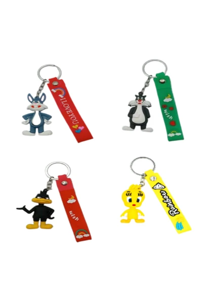 TAŞARAVM Tweety Sylvester Buggs Bunny Duffy Duck Sevimli Çizgi Film Karakterleri 4'lü Vip Set ürün görseli 1