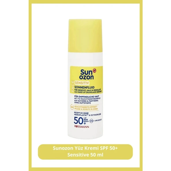 Sunozon Yüz Kremi Spf 50+ Sensitive 50 ml ürün görseli 1