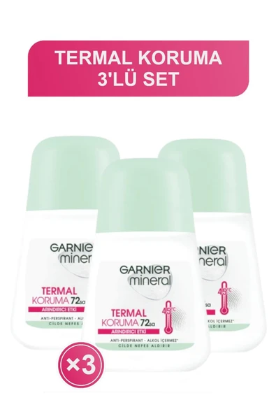 Garnier Termal Koruma Roll-On 50ml 3'lü Set ürün görseli 1