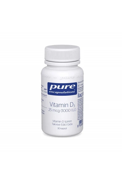 Pure Vitamin D3 1000 IU 30 Kapsül ürün görseli 1