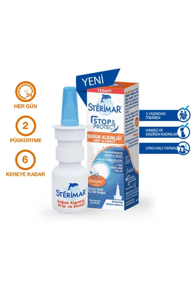 Sterimar Stop Protect Soğuk Algınlığı Grip Sinüzit 20 ml Burun Spreyi ürün görseli 1