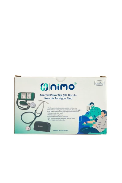 Nimo Aneroid Palm Tipi Çift Borulu Kancalı Tansiyon Aleti ürün görseli 1