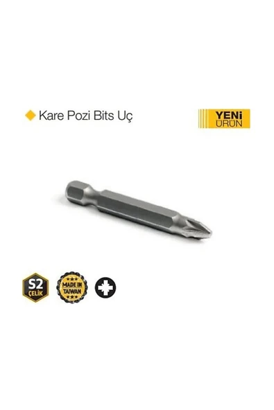 GFB KARE POZİ ÇELİK BİTS UÇ PZ2x50MM ( 30 ADET ) ürün görseli 1
