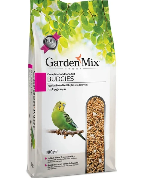 Garden Mix Platin Muhabbet Kuşu Yemi 1kg ürün görseli 1